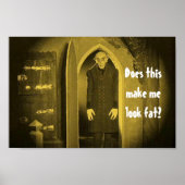 Vampier Horror Nosferatu Mosterd Geel Poster (Voorkant)