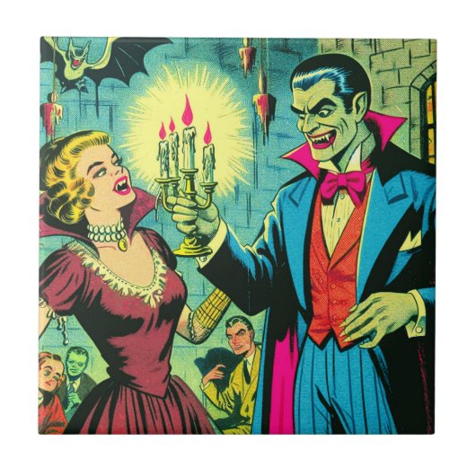 vampier horror strips tegeltje (Voorkant)