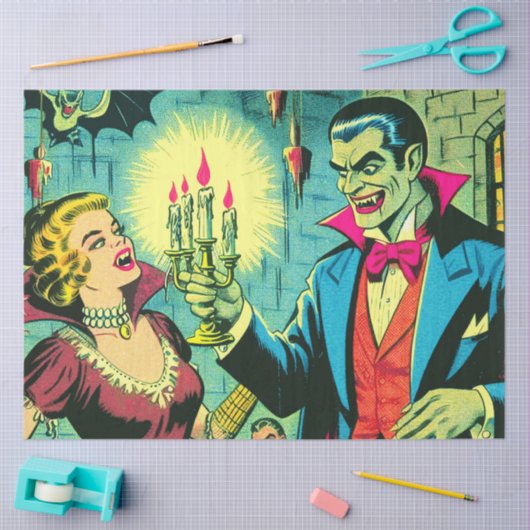 vampier horror strips tissuepapier (Craft)