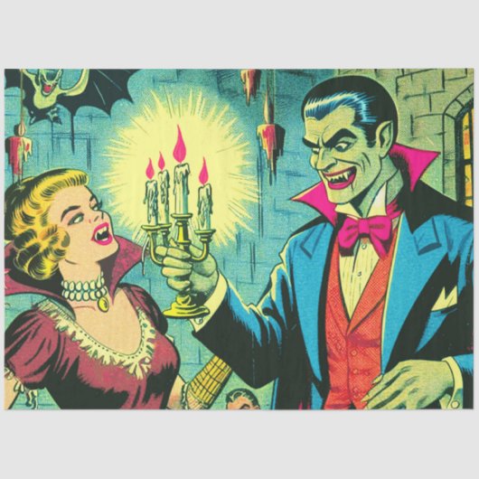  vampier horror strips tissuepapier (Voorkant)