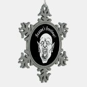 Vampier Horror Tin Sneeuwvlok Ornament (Links)