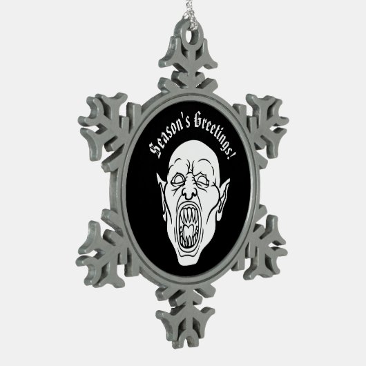 Vampier Horror Tin Sneeuwvlok Ornament (Links)