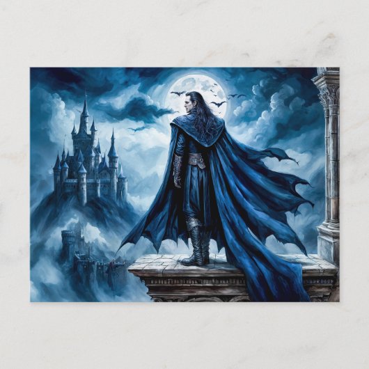 Vampier in het kasteel van Moonlit Briefkaart (Voorkant)