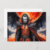 Vampier in het rode maanlicht briefkaart (Voorkant / Achterkant)