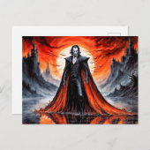 Vampier in het rode maanlicht briefkaart (Voorkant / Achterkant)