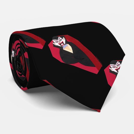 Vampier in koffie stropdas (Opgerold)