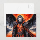 Vampier in rood maanlicht briefkaart (Voorkant / Achterkant)