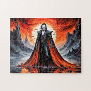 Vampier in rood maanlicht legpuzzel