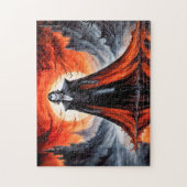 Vampier in rood maanlicht legpuzzel (Verticaal)