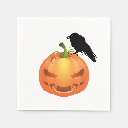 Vampier Jack O'lantern met Raven Servet (Voorkant)