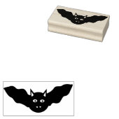Vampier Kat Gezicht Vleermuis Halloween Wood Art S Rubberstempel (Gestempeld)