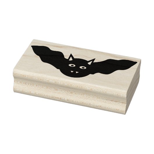 Vampier Kat Gezicht Vleermuis Halloween Wood Art S Rubberstempel (Stempel)