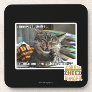 vampier-kat glimlacht drankjes onderzetter