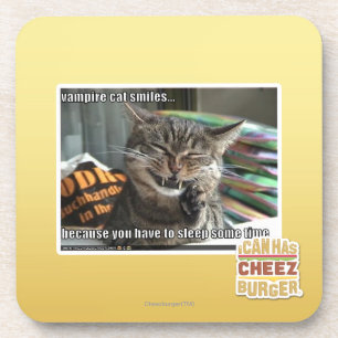 vampier-kat glimlacht drankjes onderzetter