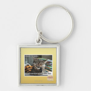 vampier-kat glimlacht sleutelhanger