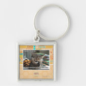 vampier-kat glimlacht sleutelhanger (Voorkant)