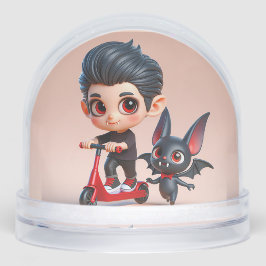 Vampier Kind op een scooter en bat, door Natasha U Sneeuwbol