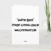 Vampier Koningin Card Kaart (Achterkant)
