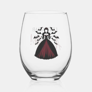 Vampier Koningin Halloween Wijnglas Zonder Voet