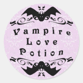 Vampier Liefde Potion Halloween Ronde Stickers