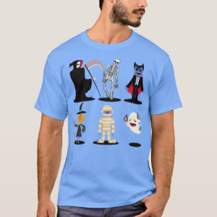 Vampier mama skelet heks grappige familie Hallowee T-shirt