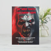 Vampier man Volwassenen Halloween Spooky Undead Kaart (Staand voorkant)