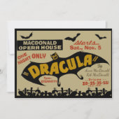 Vampier Marquee Aangepaste Tekst Halloween Kaart (Voorkant)