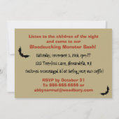 Vampier Marquee Aangepaste Tekst Halloween Kaart (Achterkant)