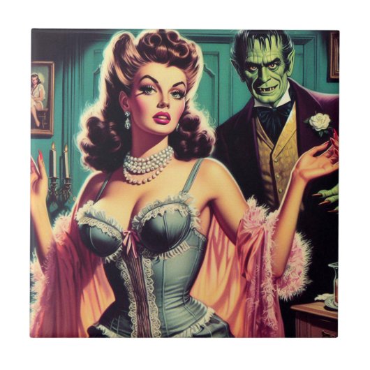  vampier meisje tegeltje (Voorkant)