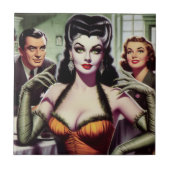  vampier meisje tegeltje (Voorkant)