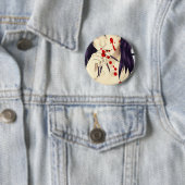 Vampier met bloed ronde button 5,7 cm (In situ)