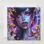 Vampier met Gold Fangs Halloween Party (Voorkant)