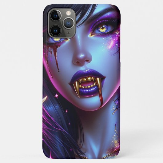 Vampier met gouden tanden Ai Kunst Case-Mate iPhone Case (Achterkant)