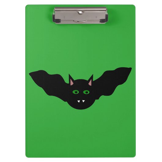 Vampier met kat naar boven gericht karton Hallowee Klembord (Voorkant)