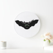 Vampier met kat tegen klemval met halloween wandkl grote klok (Huis)