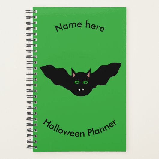 Vampier met kattengezicht - Halloween aangepaste p Planner (Voorkant)