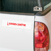 Vampier met licentie bumpersticker (Op Truck)