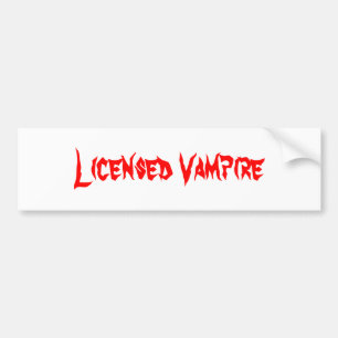 Vampier met licentie bumpersticker