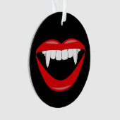 Vampier Mond en Fangs Halloween Horror Ornament (voorkant)