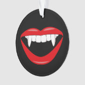 Vampier Mond en Fangs Halloween Horror Ornament (voorkant)
