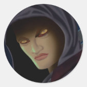 Vampier ogen ronde sticker (Voorkant)