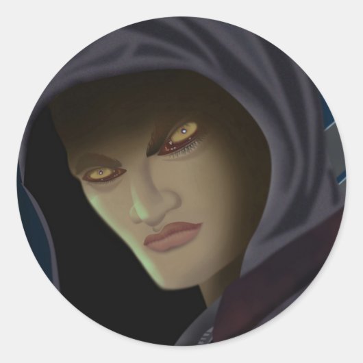 Vampier ogen ronde sticker (Voorkant)