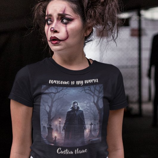 Vampier op begraafplaats t-shirt