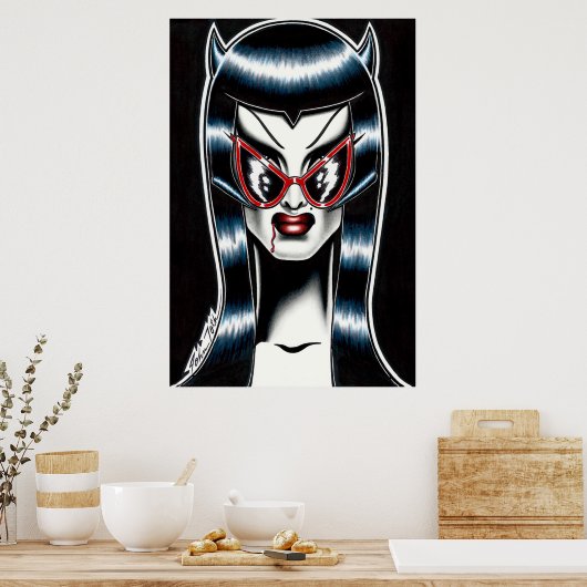 Vampier op het strand poster (Keuken)