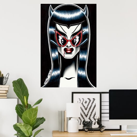 Vampier op het strand poster (Thuiskantoor)