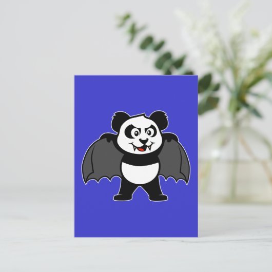 Vampier Panda Briefkaart (Staand voorkant)