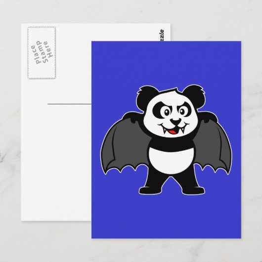 Vampier Panda Briefkaart (Voorkant / Achterkant)