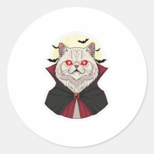 Vampier Perzisch - Perzische kat Halloween Ronde Sticker