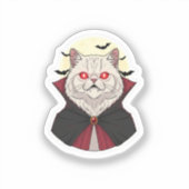 Vampier Perzisch - Perzische kat Halloween Sticker (Voorkant)