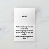 Vampier pompoen en halloween kaart (Binnen)